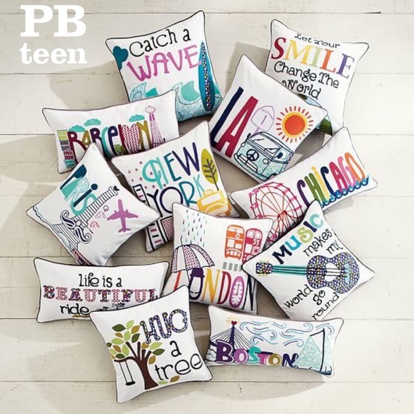 Pottery Barn Teen Destination Pillow Cover - Picture 1 of 13